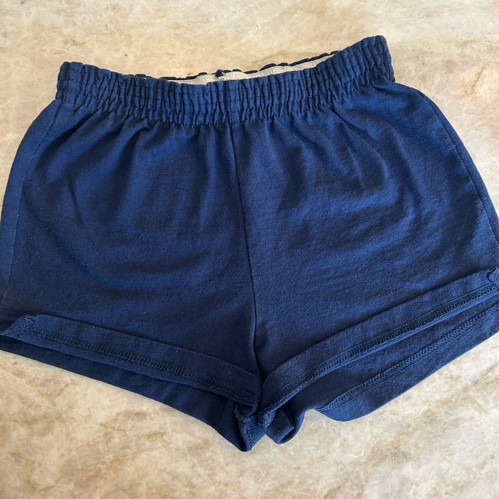 Navy Sofee blue cotton shorts with elastic waistband!